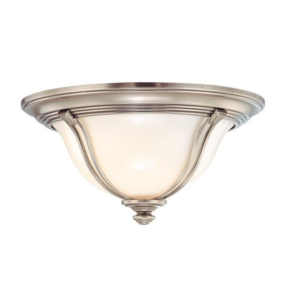 Hudson Valley Lighting 5414-AN Carrollton - Two Light Flush Mount - 14 Inches Wide by 6.5 Inches High, Finish Color: Antique Nickel