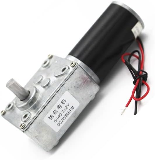 31ZY permanent magnet DC worm gear motor 12v24V curtains billboard motor 5840 tooth box - (Speed(RPM): 7rpm, Voltage(V): 24V)