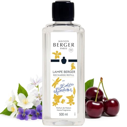 MAISON BERGER – Recharge Lampe Berger Lolita Lempicka 500 ML – Feuille de Violette, Cerise, Iris – Parfum Parfum d'intérieur – Anti-odeurs – Fabriqué en France