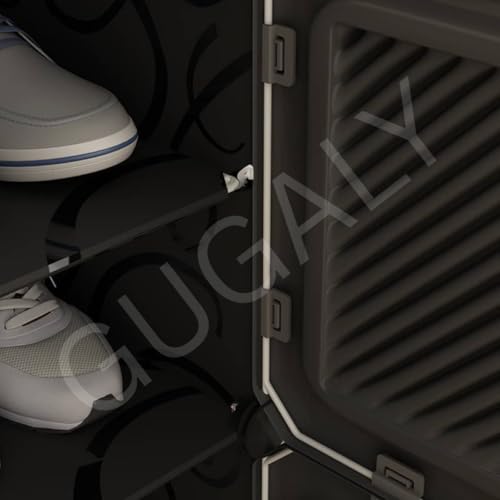 Image of 4 Layer Premium Plastic Shoe Rack for Home|Shoe Rack with Door|Multipurpose Shoe Stand & Organizer| Space Saving, Durable & Portable Shoe Storage Shelf for Home|Plastic Rack for Bedroom
