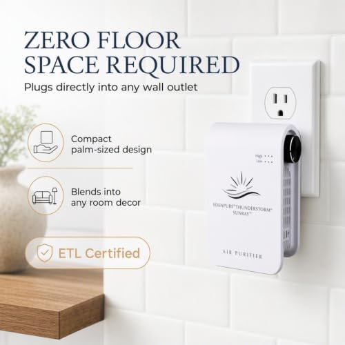 Image of EdenPURE Thunderstorm Sunray Air Purifier Plug In Ionizer Plasma Remover