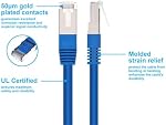 Monoprice Entegrade Cat6A Ethernet Patch Cable - Network Internet Cord - Zeroboot RJ45, Stranded, 550Mhz, STP, Pure Bare Copper Wire, 10G, 26AWG, 7', Blue