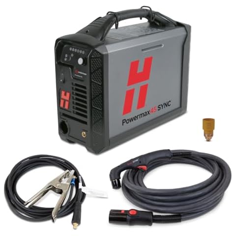 Hypertherm Powermax 45 SYNC Plasma Cutter w/CPC Port, 20 ft. 75 Degree Handheld Torch 088562 Cover