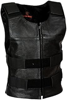 Milwaukee Leather SH1367LZ Ladies 'Bullet Proof Replica' Black Leather Vest - Medium