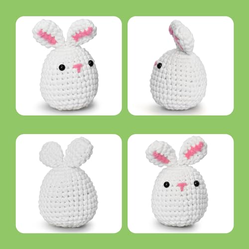 Crochet Kit for Beginners,Amigurumi Crochet Animal Kit,Crochet Starter Kit Step-by-Step Video Tutorials,Beginner Crochet Kit for Adults,Crocheting Kit-Penguin-Bee-Bunny - Image 4