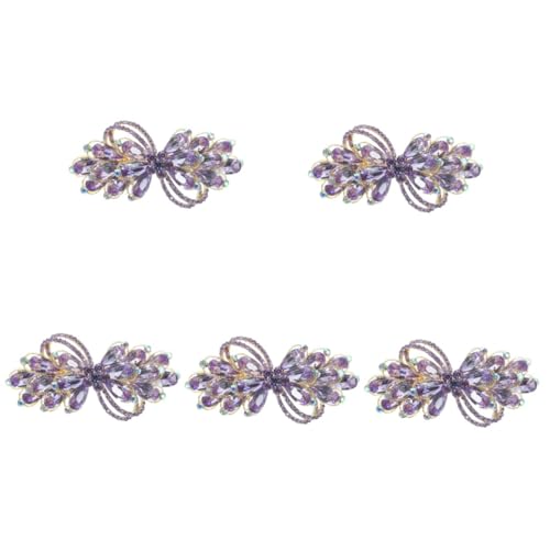 Barrette Cheveux Épaisse Pince à Ressort Antiglisse pour Coiffure Femme Mariage 5 Pcs