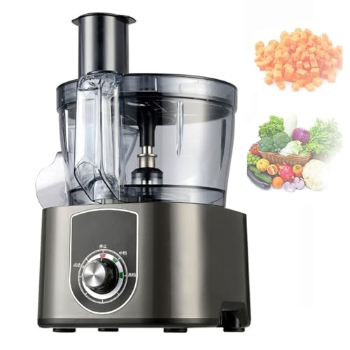 SXYKXYDL Cortadora de Verduras Ajustable, cortadora de Verduras eléctrica, picadora de Verduras Comercial, cortadora de Cebolla y Papa, procesador de Alimentos, cortadora de Frutas (Negro)