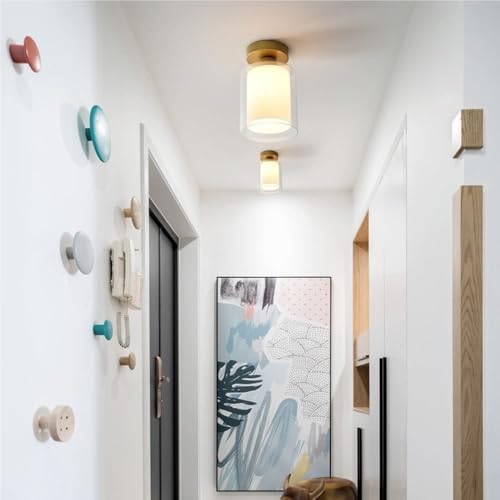 Chambre et couloir sombre solution plafonnier minimaliste verre E27 - 8