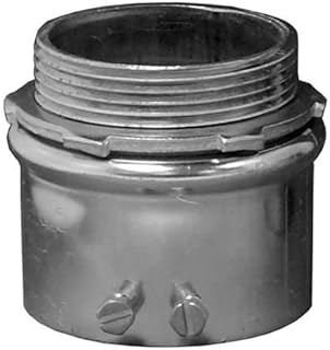 APPLETON 4150ST for USE W/Steel EMT, Set-Screw Type EMT Connector, ETP 4000S Series Steel EMT Set Screw CONNECTORS, Insulated Throat, 1-1/2 INCH Trade Size, Steel-ZINC Plated