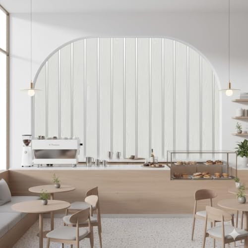 Image of White Silver 3D Wood Grain Wallpaper Roll | Self-Adhesive Waterproof Vinyl Wall Covering for Bedroom, Living Room, Kitchen, Furniture & Cabinet Renovation (45 x 300 cm)