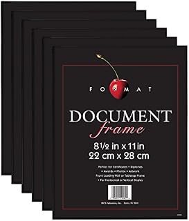 MCS 8.5x11 Inch Format Frame 6-Pack, Black (65609)