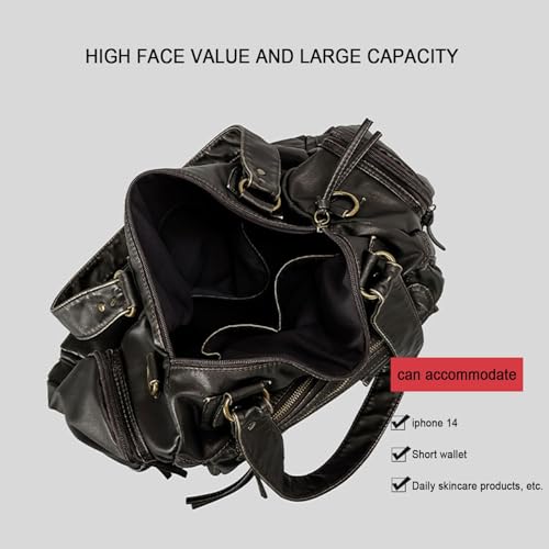 Sac à main en cuir de qualité supérieure blanc avec multipoches