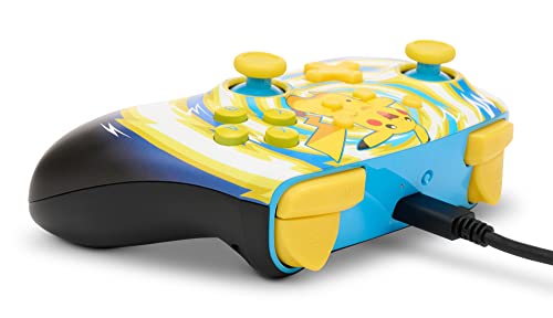 Image of PowerA Enhanced Wireless Controller for Nintendo Switch /Switch 2 / Switch Lite /OLED Model - Pokemon: Pikachu Vortex - Gamepad, game controller, Officially Licensed