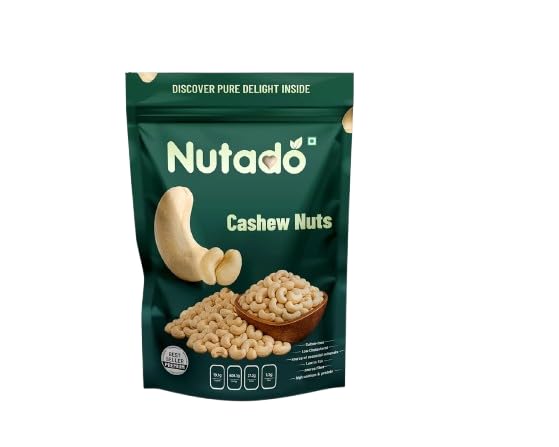 Image of Nutado Preimum Cashew Whole 200g,Nutritious & Delicious, Premium Kaju nuts, Rich in Protein, Magnesium & Phosphorus, Deluxe Size & Crunchy Nuts|Gluten Free & Plant based Protein