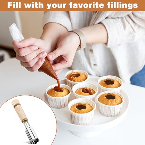 Cupcake Corer, Stainless Steel Corer Tool Used for Cupcake Filler Tool Cake Baking Accessories - Image 4