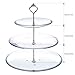 Happy Will 3 Tier Cake Stand Hardware Kits Heavy Duty for Tiered Fruit Cake Plate Stand Stable Handle Fitting Hardware Rod Cupcake Holder Support Silver Crown 5 Sets（Plate not Included）