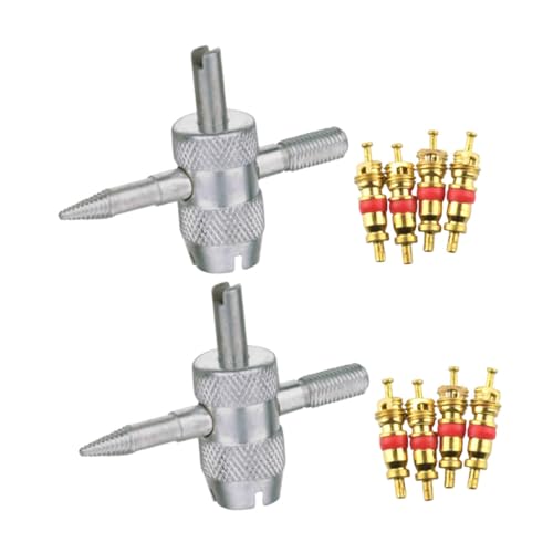 SUPVOX 2Sets Tire Valve Tool Kit Durable Valve Core Remover Installer Compact Easy to Use for Automotive Tire Maintenance and Repairs