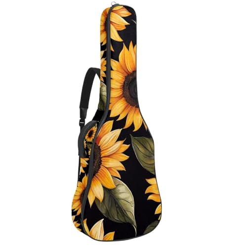 Sac de transport pour guitare basse étanche avec éponge épaisse anti-choc et double sangle
