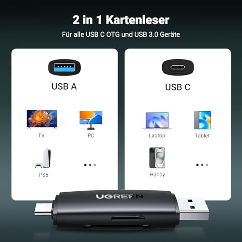 UGREEN SD Kartenleser USB C USB 3.0 Card Reader – Ansicht 4
