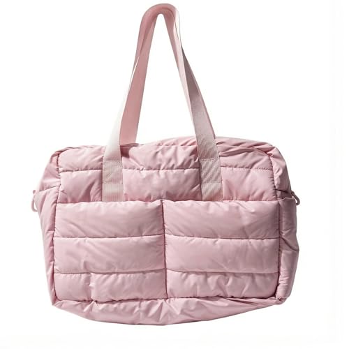 旅行バッグ 機内持ち込みバッグ 大容量 ボストンバッグ 軽量 ナイロン素材 防水 男女兼用 (ピンク)