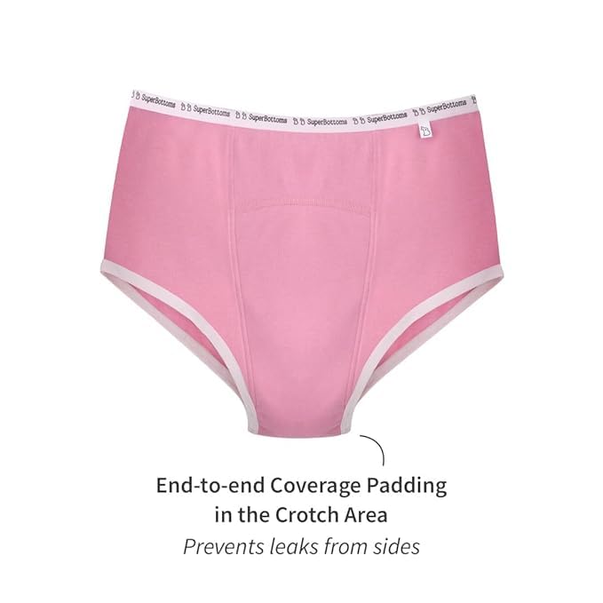Image of superbottoms MaxAbsorb Period Underwear | India's 1st Period Panty Made with Bamboo Cotton | 8Hr Absorption | No Leaks, No Stains | Odour-Free, High Waist, Full Coverage