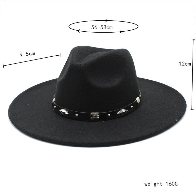 Chapeau Melon Jazz TAHALI RZL - Large Bord 9.5cm En Laine Pour Hommes Et Femmes