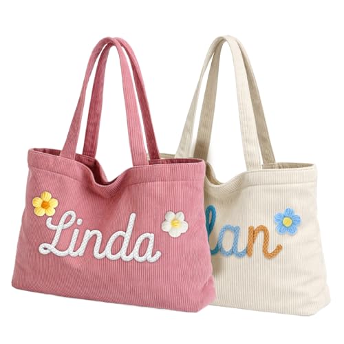 Bolsa Tote de Pana Personalizada para Mujer miniatura 1