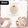 BigOtters 65-Pack 25mm (1 Inch) Natural Unfinished Wood Beads, Round Spacer Beads for DIY Jewelry Making, Home Decor, Craft Supplies, Art Projects & Party Decorations #1