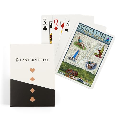 Lantern Press Keuka Lake Naipes Póker 52 Cartas