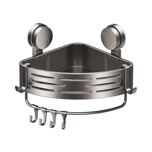 Suction Triangle Storage Rack - Adjusatble Suction Cup Shower Rack, Wall Mounted Shower Triangle Organizer | Storage Rack,Removable Organizer Basket Rustproof Large Capacity Corner Shelf For Bathroom