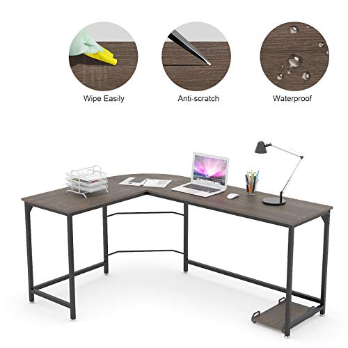 Weehom Reversible L Shaped Gaming Computer Desk, 66 Inch Large Home Office Corner Desk Study Writing Work Table Pc Workstation Wooden Table #TOP7