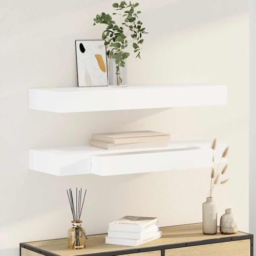 ZYJIX Estantería flotante de pared con cajones, estantería para sala de estar y dormitorio
