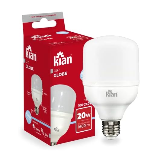 Lâmpada Led Globe Base E-27 20W 6.5K Bivolt Kian
