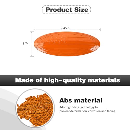 Image of CheroCar for F150 Emblem Cover Trim,Logo Back Badge Decoration Cover Trim Compatible with Ford F150 F-150,Orange