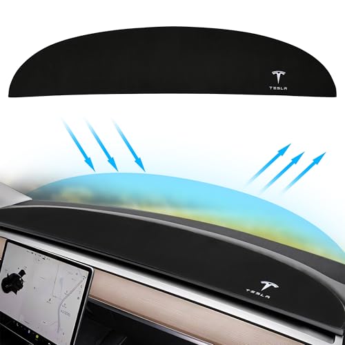 POKUNG Dashboard Sunshade Cover for 20172023 Model 3 & 20202024 Model YPremium Suede Anti-Glare Heat Insulating Non-Slip Design UV Protection Silicone Grip Base