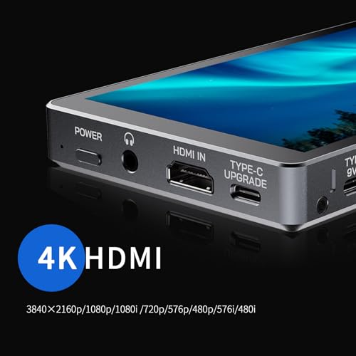 FEELWORLD P6XL 6 Zoll Touchscreen DSLR Monitor Eingebaute Batterie1200Nit Kamera Field Monitor mit Integriertem Akku 4K 60Hz HDMI 3DLUT HDR Waveform Screenshot Aluminium Gehäuse