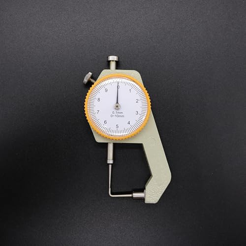 Medidor de grosor calibre para medición 0-10mm para cuero y láminas planas, herramienta manual de alta precisión 0.1mm miniatura 2