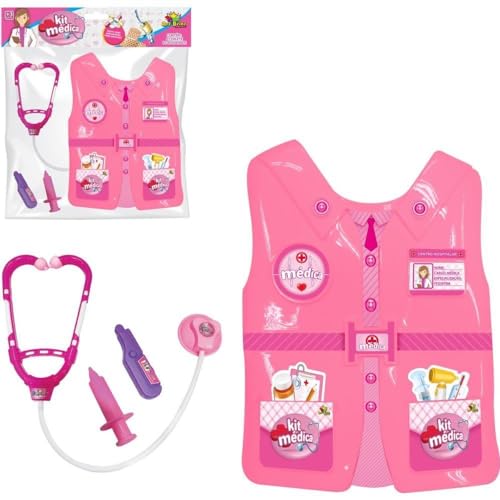 Colete Médica Rosa, Art Brink, Com Acessórios
