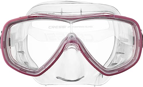 Cressi Onda Mask -Onda Schnorchelmaske, Transparent/Rosa, Einheitsgröße, Erwachsene Unisex