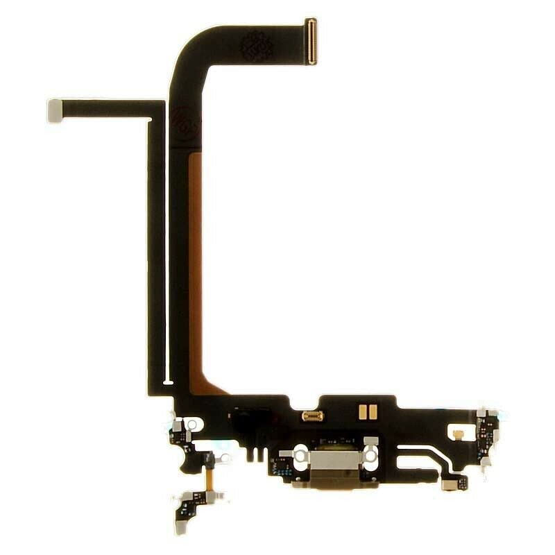 USB Dock Charging Port Flex Cable PCB Board Module Replacement Compatible with Apple iPhone 13 Pro Max (Brown)