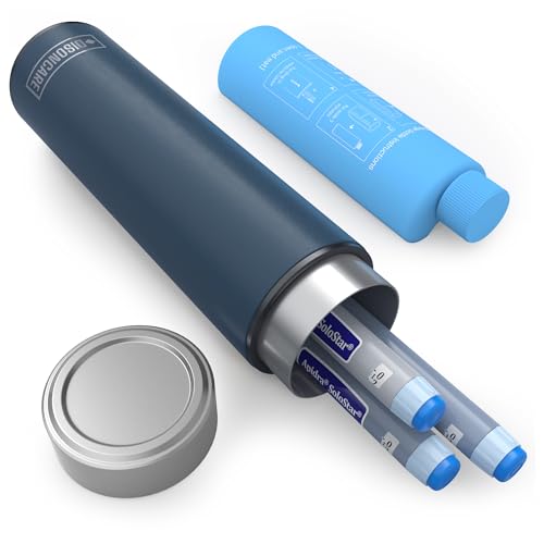 DISONCARE 60H Nevera Portatil Insulina para Viaje,Nevera Medicamentos Portatil TSA Bolsa Insulina Estuche Frio para Diabéticos con 2 Enfriadory QR Alerta Médica(Marino Azul)