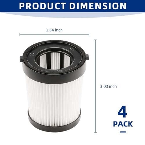 Image of Vacuum Filter Replacement Compatible with Fabuletta FSV001 FSV101 | for Girnoor G160 /G165, Lubluelu 202, Oraimo OSV-102, VL732 Stick Vacuum Cleaners （With Tap) - 4 Pack