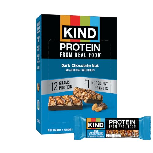 Image of KIND Protein Bars, Dark Chocolate Nut, Gluten Free, Healthy Snacks, 12g Protein, 12 Count
