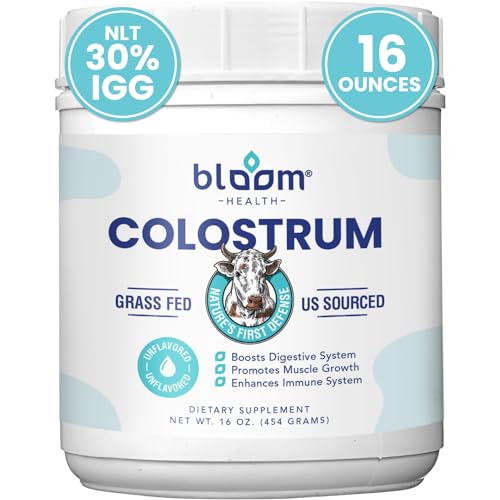 Grass Fed Colostrum Powder – Guaranteed 30% IgG | Promotes Digest...