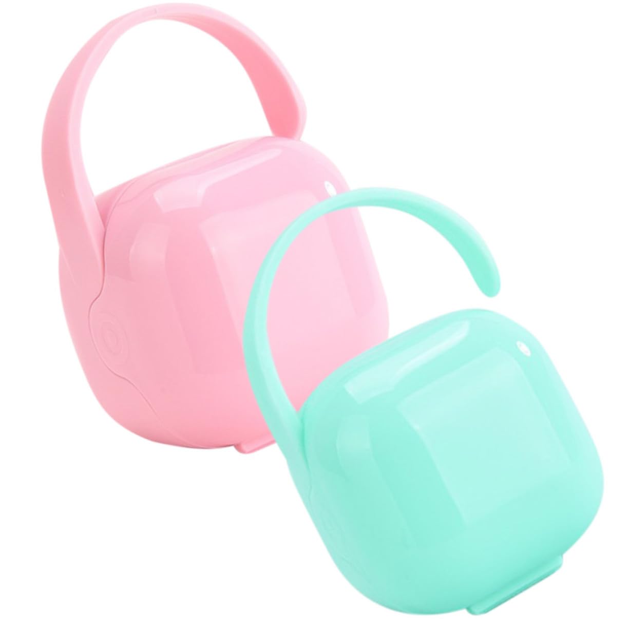 CIMAXIC 2pcs Protective Soother Container Pacifier Cover for Baby Feeder Portable Soother Case Lidded Storage