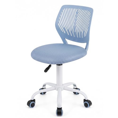 GREENSAPPIRE Desk Chair Height Adjustable Study Chair with Swivel PU Casters & Gas Lift Ergonomic Desk Chair for Home School and Office Comfortable Task Chair (Blue)