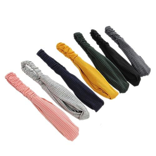 PATKAW 7 Piezas Diadema Cruzada Lazos Para El Cabello Women Diademas Diadema De Para Mujer Coleteros Gorro De Seda Para Mujeres Dormidas Pañuelo Pasadores De Pelo Para Mujer Tela