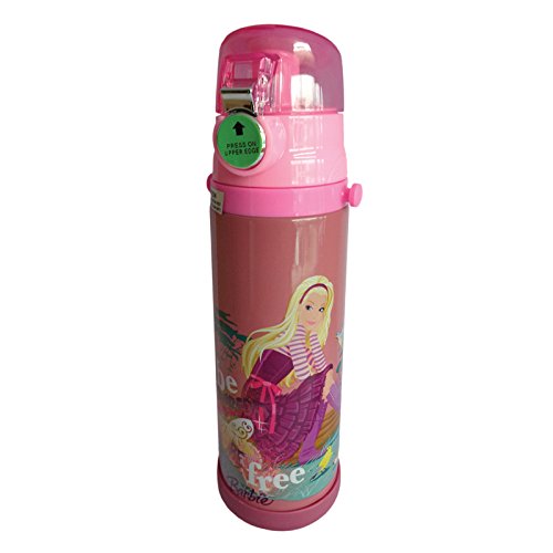 IshStaRKashish* Princess Figured Stainless Steel Double Walled Insulated Chiller Sports Water Bottle 500ML for Kids