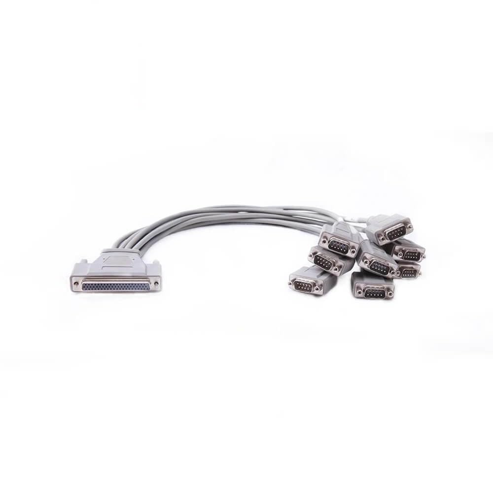 Conjunto de cables macho DB62 hembra a 8 x DB9 0,3 m