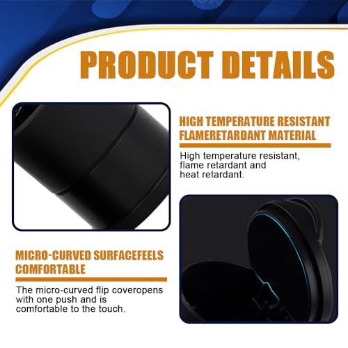 Image of 2PCS Portable Car Ashtray With Lid, Smokeless Ashtray, Smokeless Self-Extinguishing Cigarette Ashtray Cup Holder, Mini Smell-Proof Auto Interior Trash Can Organizer Universal for Car and Home